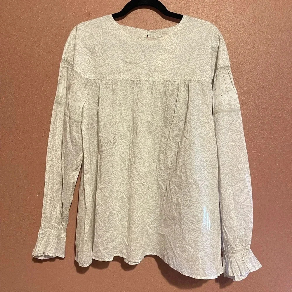 Anna Sui X Uniqlo Cotton Boho Peasant Shirt XL - Picture 2 of 3